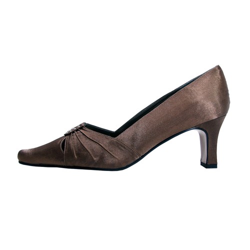 👠 FLORAL Reina Women's Wide Width Satin Dress Shoes 👠 - 第 11/12 張圖片