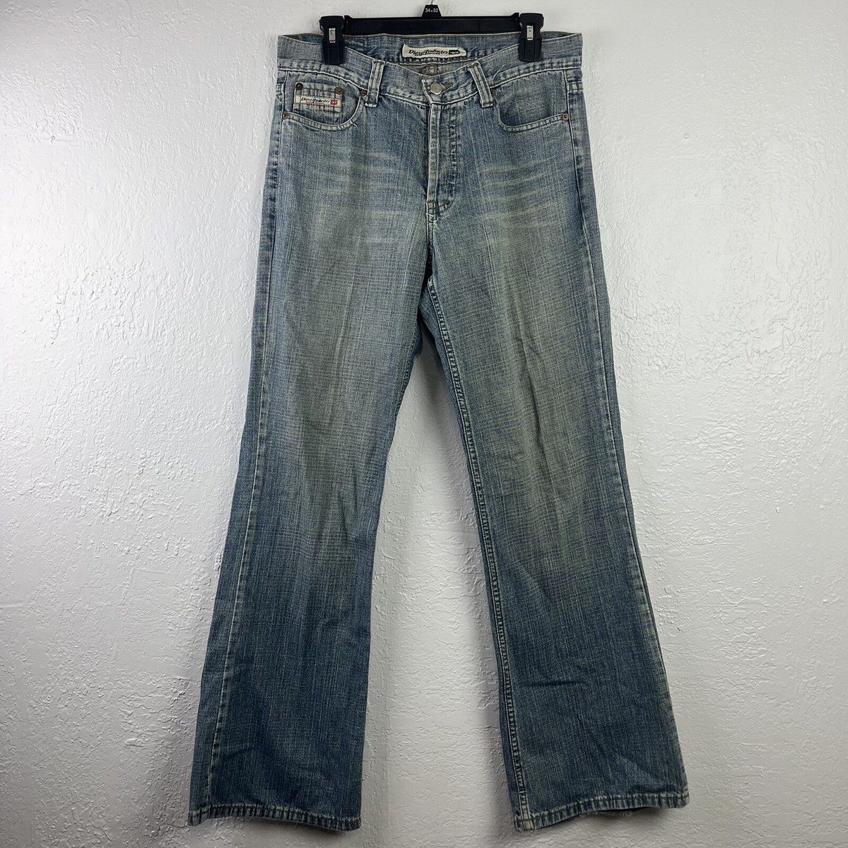 VTG Diesel Industry Men's Sz 32 Denim Faded Wash Blue Button