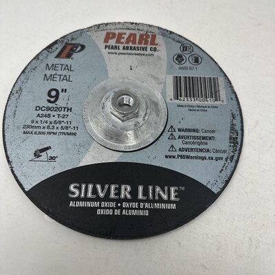 Pearl Silverline DC9020TH 9 x 1/4 x 5/8-11 Depressed Center Grinding Wheel