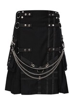 Black Utility Kilt Make a Statement with Functionality and Style