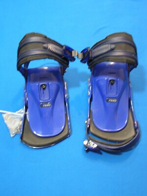 Gnu Snowboard Bindings Blue Support One Toe Strap Missing Sold For Parts Only