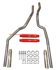 96-99 Chevrolet GMC Truck 5.7L Mandrel Dual Exhaust w/ Cherry Bomb Glasspacks