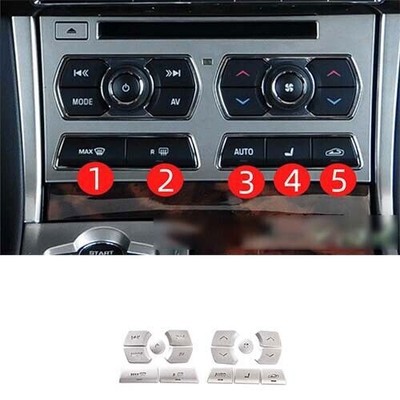 For Jaguar XF Console Infotainment System 2012-15 AC Switch Button Silver Alloy