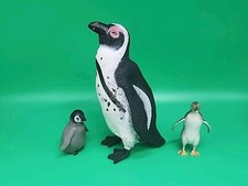 2006 Soft Black Footed Emperor Penguin Set Wildlife Animal Toy Mini Figure Lot