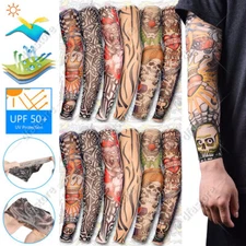 12PCS Tattoo Cooling Arm Sleeves Cover UV Sun Protection Outdoor Sport Men Women