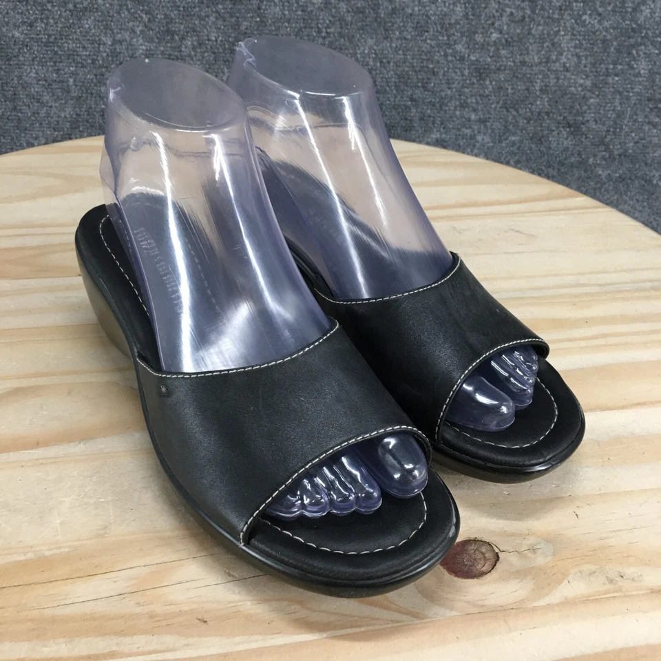 Женские повседневные сандалии Tommy Hilfiger 6,5 M Trudy на танкетке черная кожа - Изображение 3 из 4