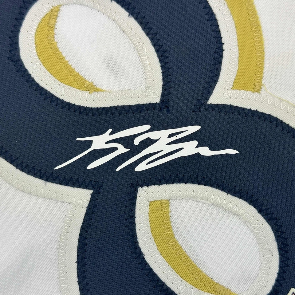 Camiseta deportiva enmarcada facsímil autografiada Ryan Braun 35x39 Milwaukee blanca reimpresión Foto 2 de 2