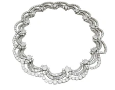 Impressive 119.55CT Multi Shape Lab-Created Dimaonds 935 Silver Wedding Necklace