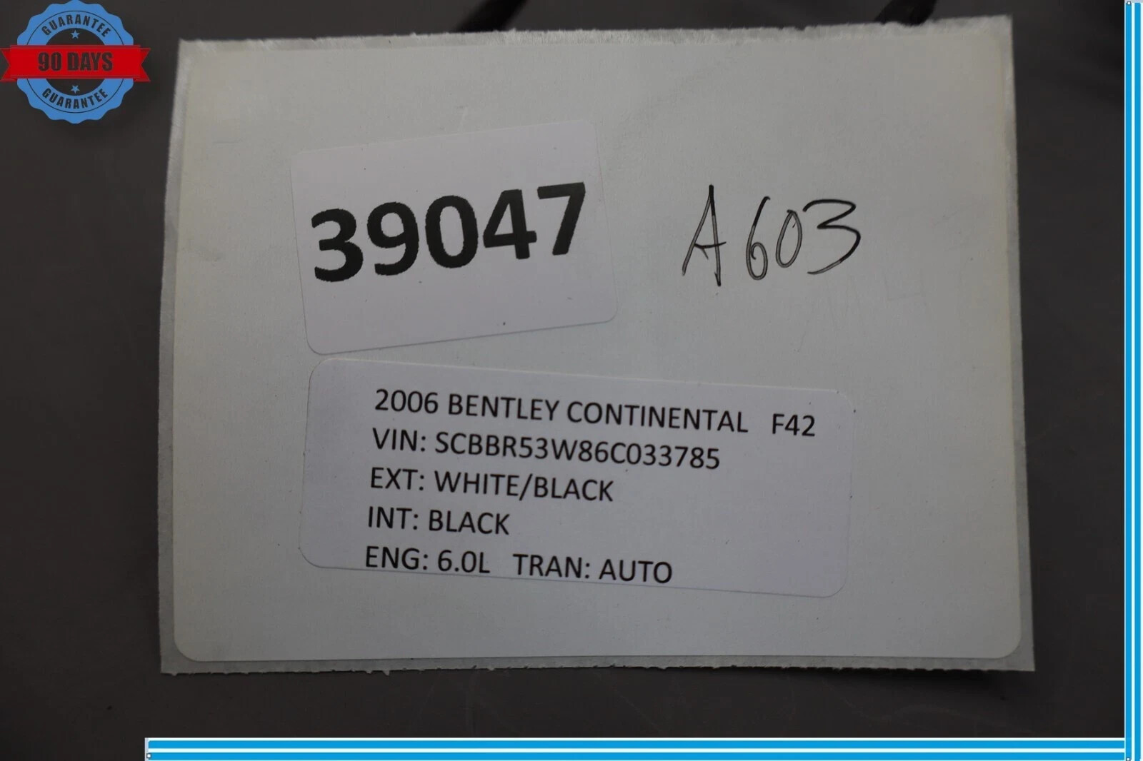 03-12 Bentley Continental GT GTC Front Left Exterior Door Handle Keyless Go OEM