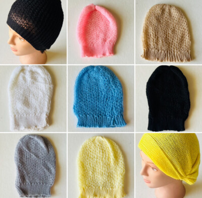 Crochet Hairnet Snood Cap Hat Cuff Beanie Soft Headwear Warmer  Hijab/Chemo/Nurse