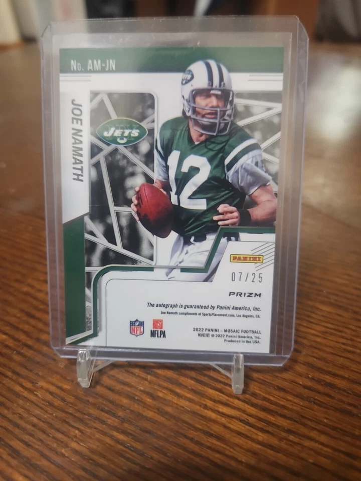 2022 Panini White Mosaic Prizm #AM-JN Joe Namath Auto 7/25 - Image 2 of 4