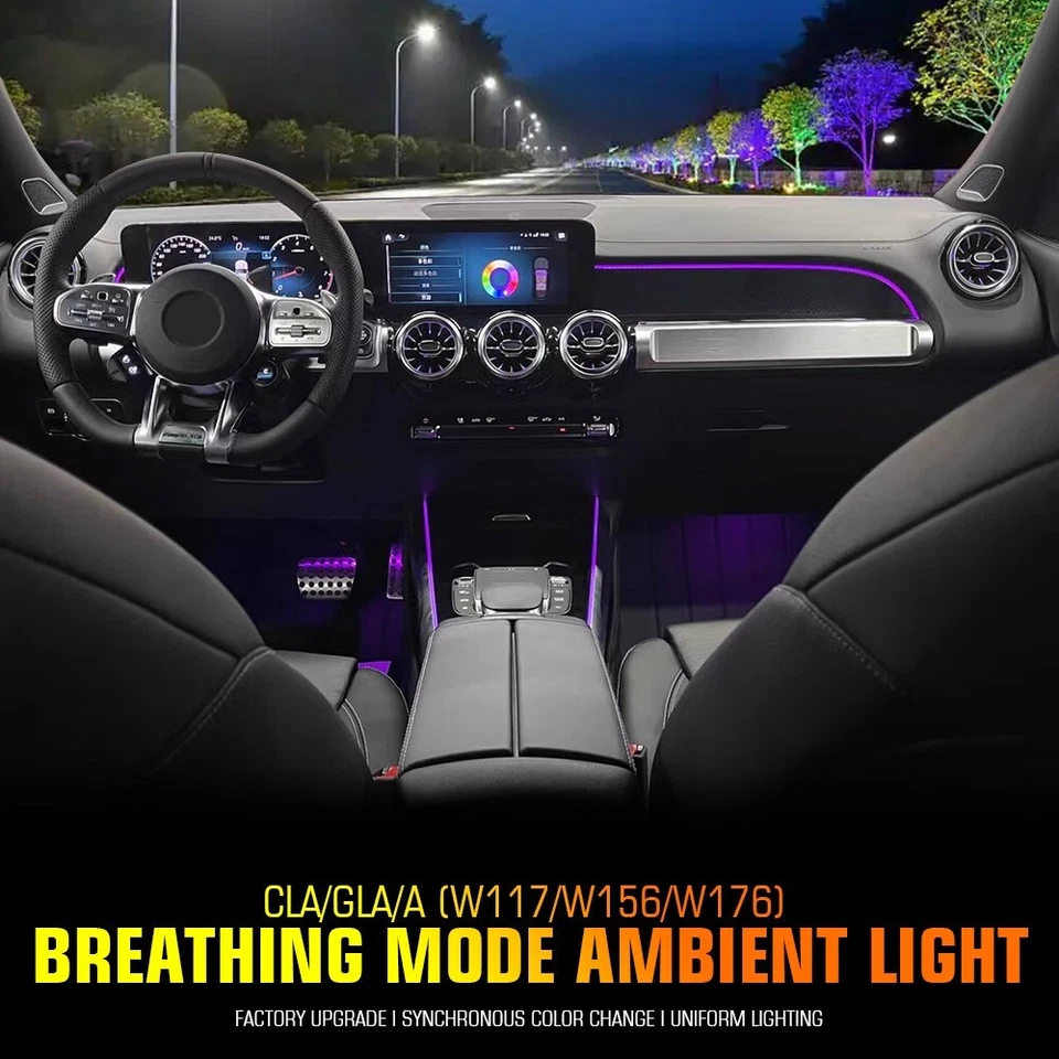 Luz de ambiente para Mercedes-Benz CLA250 CLA45 W117 tablero puerta interior parte S Foto 4 de 4