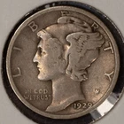 1929 10c Mercury Silver Dime - VG/Fine - Value Coin - SKU-T4360