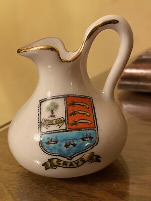 Vintage Porzellan ''Grau'' Crest Ware Mini Kanne