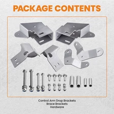 Front Control Arms Relocation Drop Bracket Kit for 1984-2001 Jeep XJ Cherokee