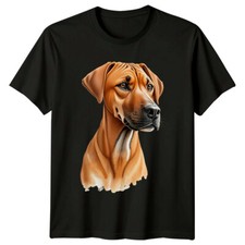 Rhodesian Ridgeback Dog Portrait Art Graphic T-Shirt