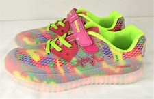 Shinmax LED Unisex Niños 7 Colores Malla Iluminada Tenis Deportivos Niño 5.5/Niña 7