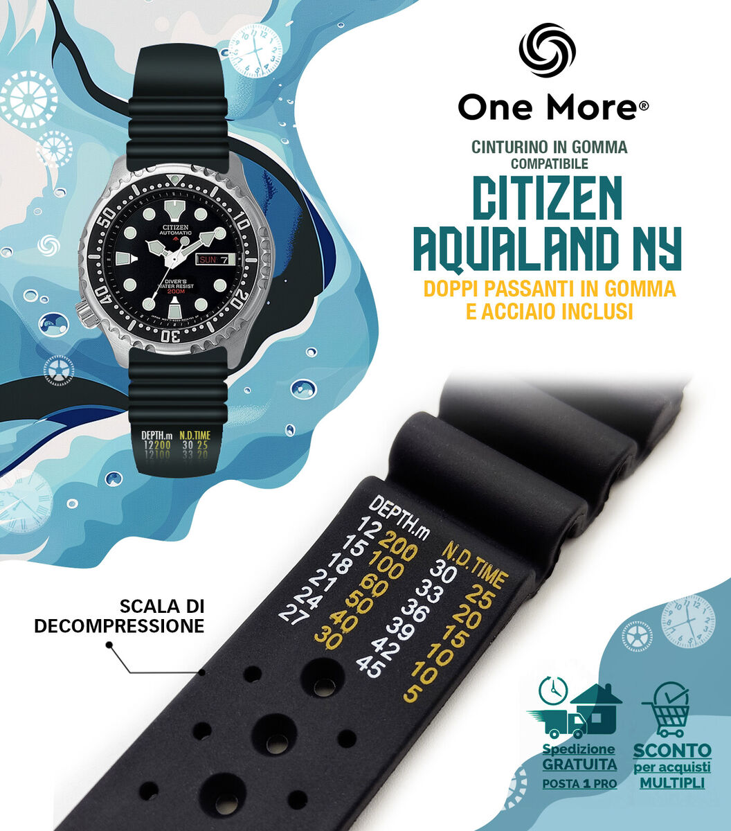 Cinturino citizen ny promaster aqualand gomma seiko nd limits 20 22 24 mm sub | eBay Cinturino citizen ny promaster aqualand gomma seiko nd limits 20 22 24 mm sub | eBay