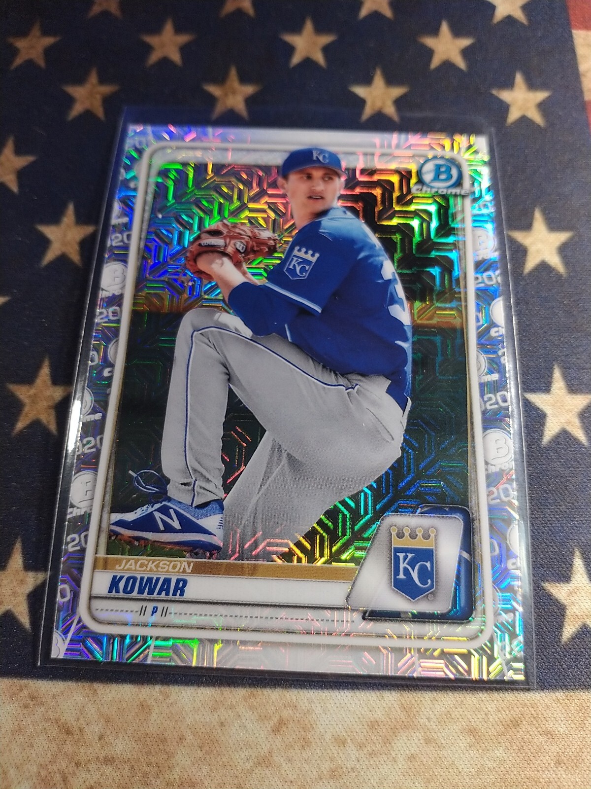Jackson Kowar 2020 Bowman Chrome BCP-174 KC Royals SP Mojo Prospect