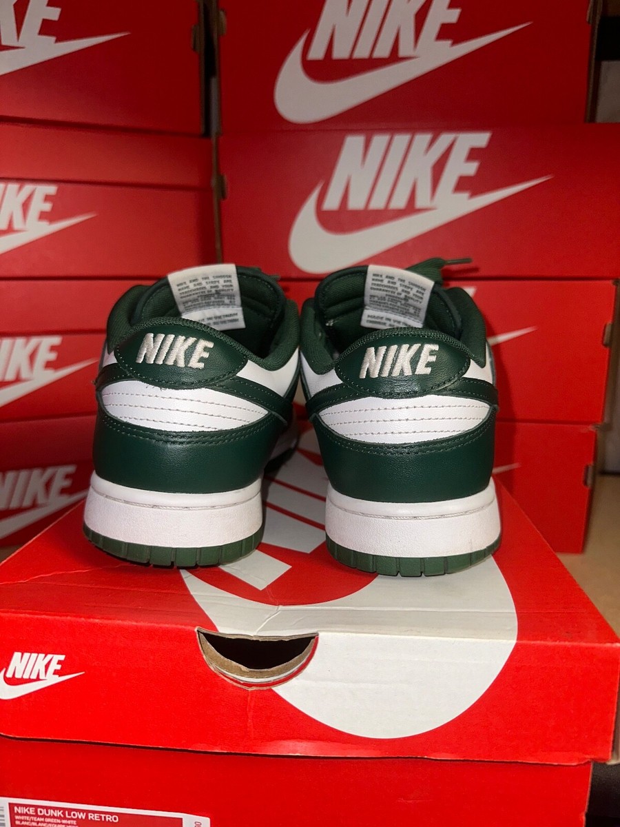 Nike Dunk Low Michigan State Size 9.5 Men OG Green White Very