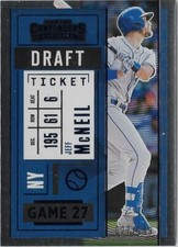 2020 Panini Contenders JEFF MCNEIL DRAFT TICKET BLUE PARALLEL #100 METS /149