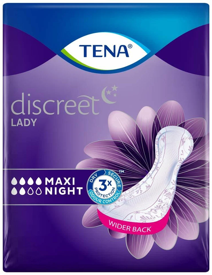 Tena Lady Discreet Maxi Night - 6 x 12 Stk. - Sparrabatt bis zu 5%