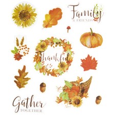 2 Sheets Thanksgiving Fall Stickers Papercraft Planner Supply Harvest Turkey