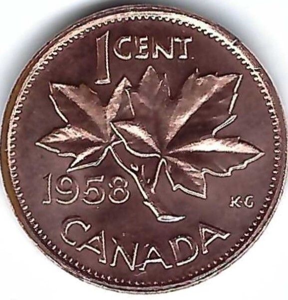 1958 Canadian Uncirculated One Cent Elizabeth II Coin! | eBay
