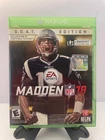 Madden NFL 18 GOAT Ed (Microsoft Xbox One) Complete w/Inserts Tested