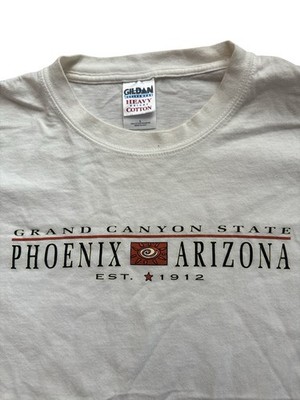Vintage Phoenix Arizona Grand Canyon State White T-Shirt Men s Size Large Y2K
