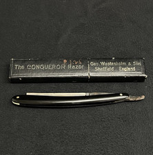 Vintage "The Conqueror" Geo. Wostenholm & Son Straight Razor Sheffield England