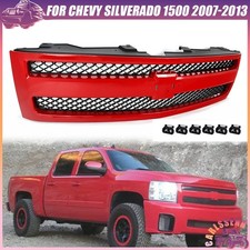 Victory Red Front Grille W Black Insert For Chevrolet Silverado 1500 2007-2013