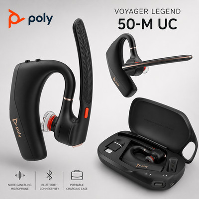 Poly HP Plantronics Voyager Legend 50-M UC Bluetooth Headset/Charge Case/ BT700C