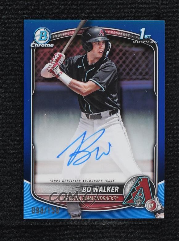 2025 Bowman Chrome Prospect Auto Blue Refractor 98/150 Bo Walker #CPA-BWA