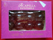 Scatola vintage mai aperta 0,13 oz Mary Kay Acapella profumata, perle da bagno idratanti