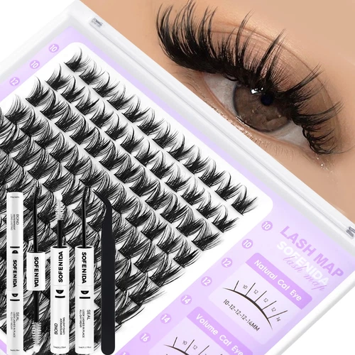 Lash Clusters Kit Wispy Lash Clusters Cluster Eyelash Extensions 10-18Mm Lash E - product listing photo