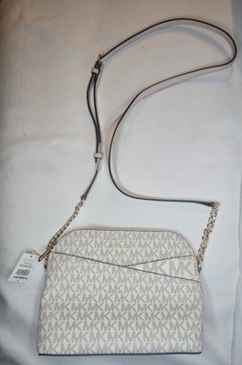 Michael Kors Jet Set Travel Medium/Small Dome Xcross Crossbody Signature MK Bag