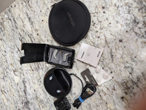 Oticon OPN S1 miniRITE earing aids NEW RECHARGABLE BATTERIES AND NEW RECEIVERS