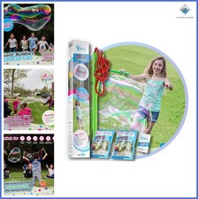 Giant Bubble Wands Kit 4-Piece Set Includes Bubble Concentrate Tips Tricks