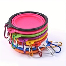 Portable Travel Collapsible Foldable Pet Dog Bowl for Food Water Bowls Dish