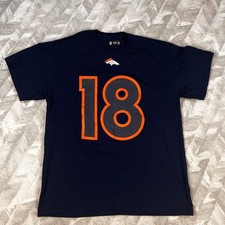 NFL Team Apparel Denver Broncos T Shirt Peyton Manning Navy Men  s Large NWOT