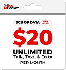 $20/Month Phone Plan, Free SIM Card for Verizon Wireless-Compatible Phone, Unlim