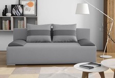 SOFA BED VERA 197CM INARI FABRIC GREY 3-seater Sofa Bed In Grey Fabric