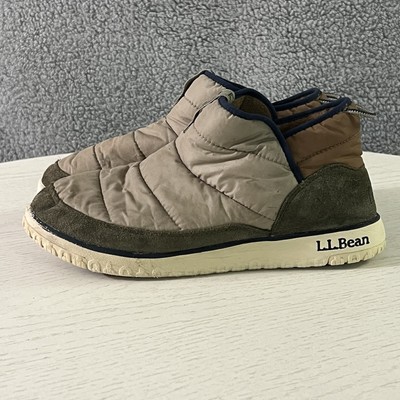 LL Bean Boots Mens 8 Medium Beige Mountain Classic Quilted Outdoor Booties READ