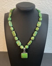 Barse Chunky Sterling Silver Turquoise Necklace