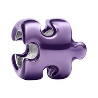 Pandora Schmuck Mini Silber-Charm Lilafarbenes Puzzleteil 794816C02