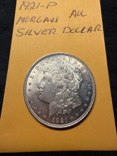 1921-P  Morgan Silver Dollar  AU
