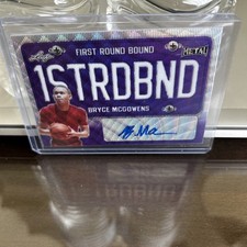 2021-22 Leaf Metal 1st Round Bound Purple Wave /25 Bryce McGowens Auto Nebraska