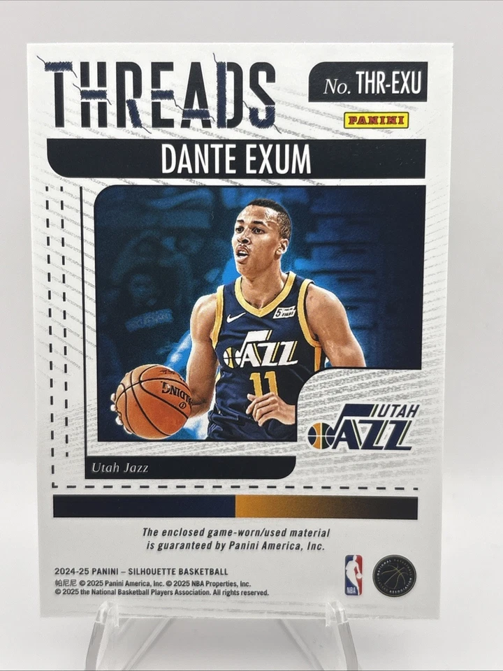 PARCHE JAZZ-E Dante Exum 2024-25 panini silueta hilos Foto 2 de 2