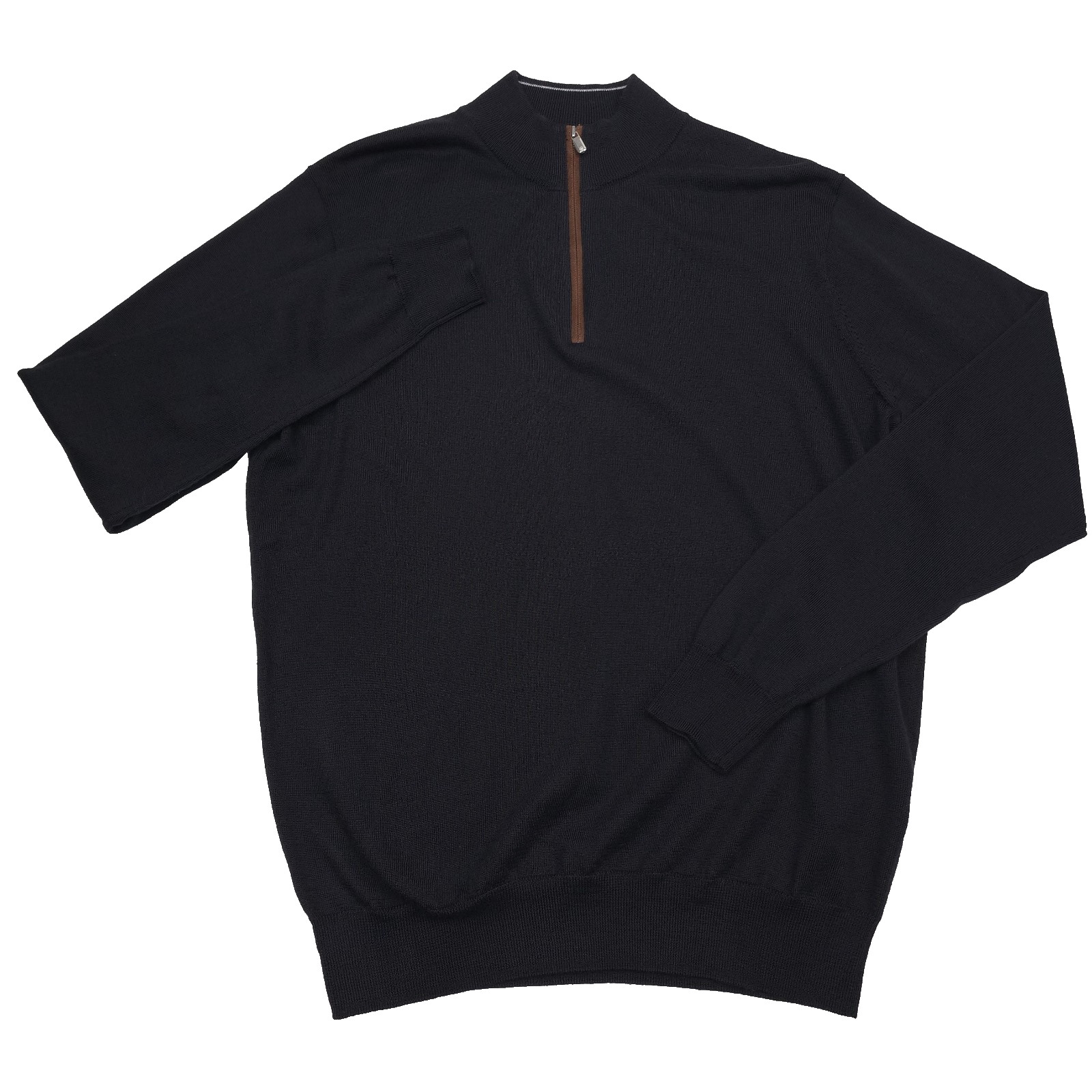 Peter Millar Autumn Crest Sweater Mens Medium Black Merino Wool Zip Pullover 33390₽